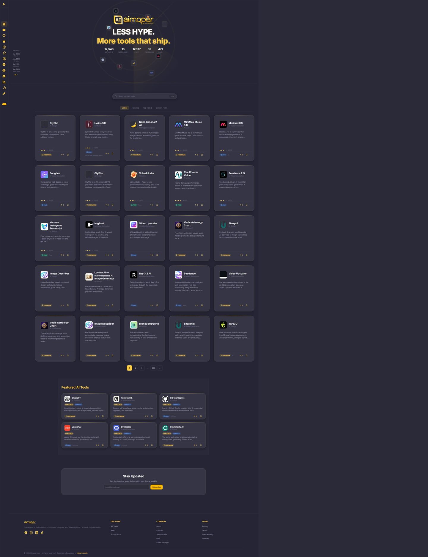 Aimaper — full-page screenshot